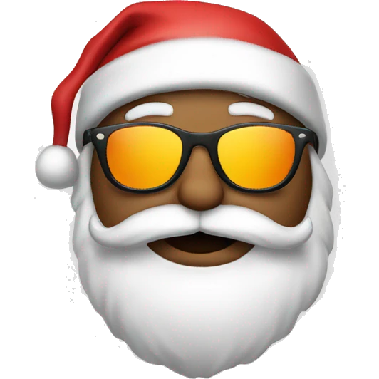 Santa wearing sun glasses  emoji