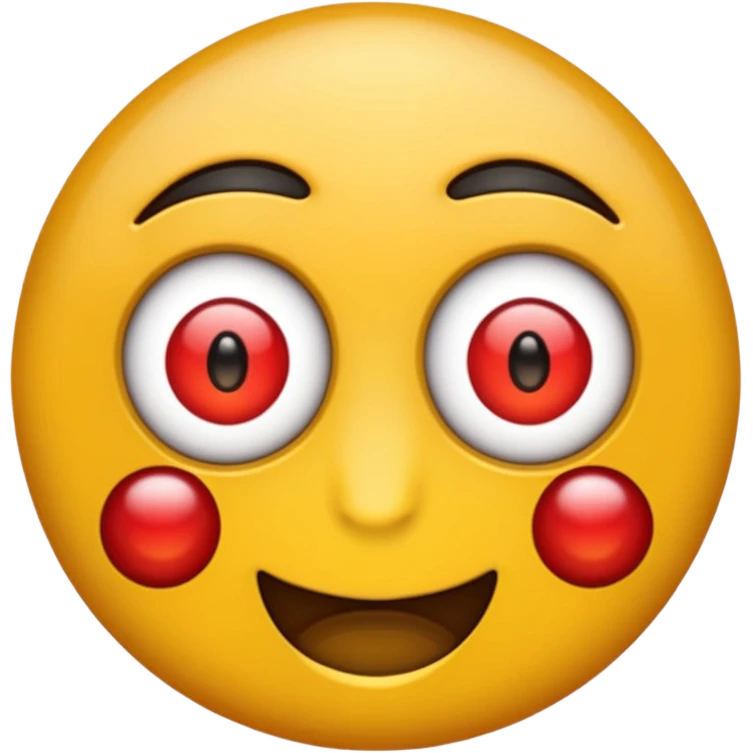 Emoji con ojos rojos emoji