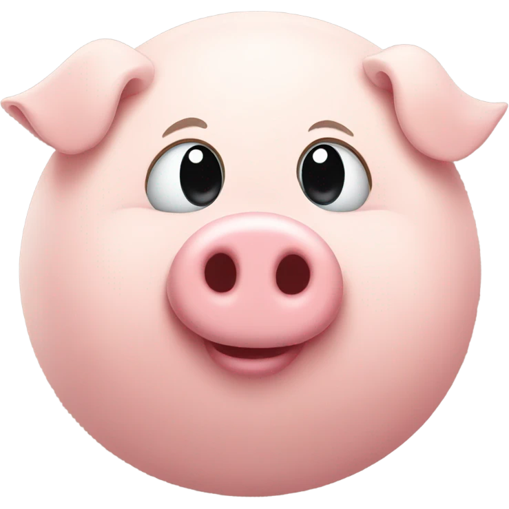 Fat  pig with eyelashes emoji