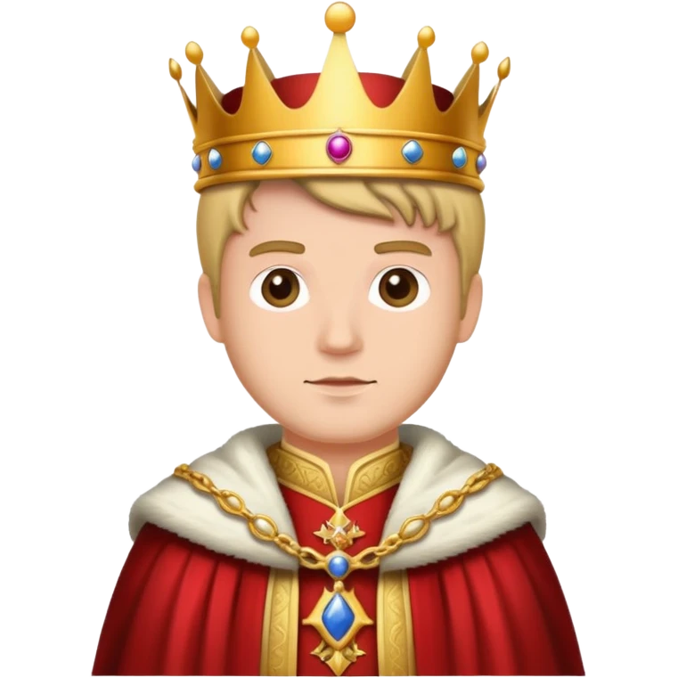 king with crown and royal robe emoji