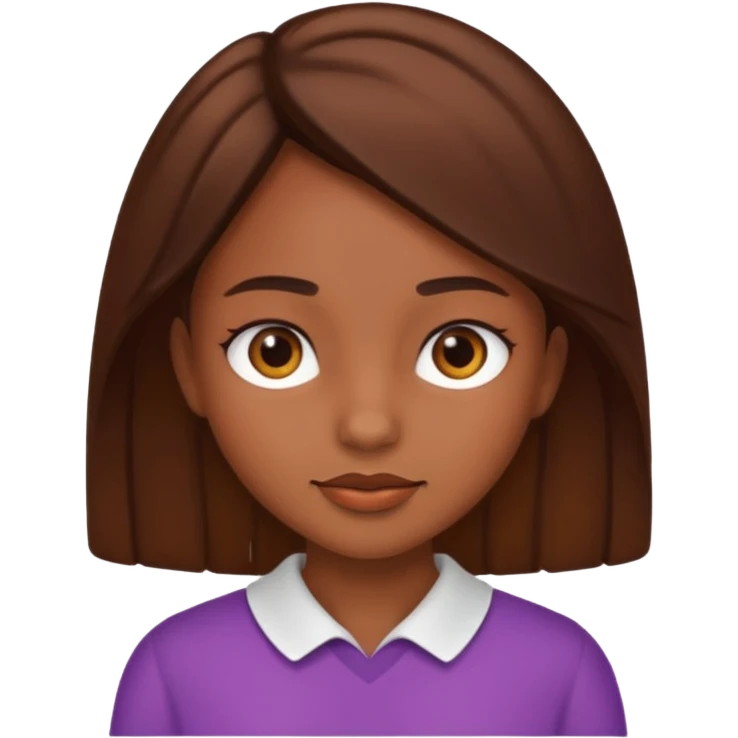 A girl with brow emoji
