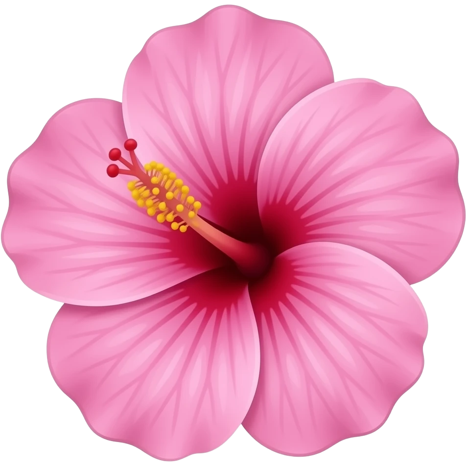 a pink hibiscus flower emoji
