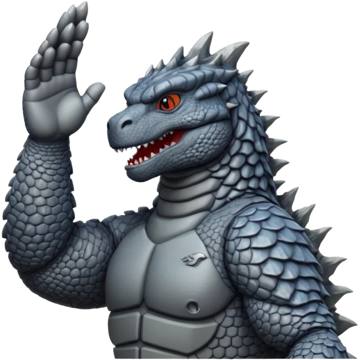 godzilla saluting emoji