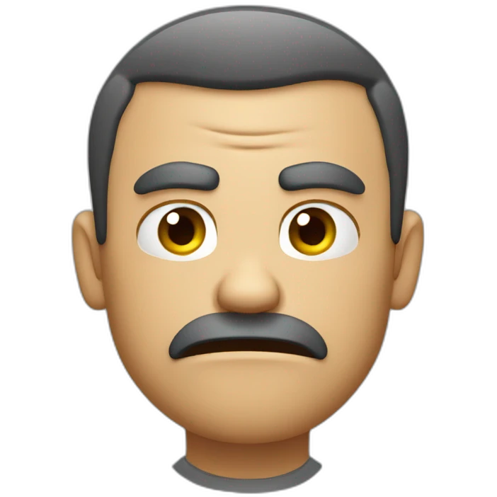 An angry sad man that His hands are between his hairs and want to pull his hairs strongly emoji