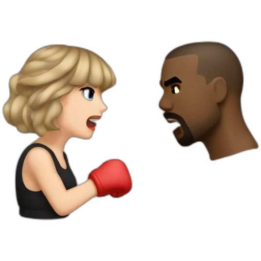 Taylor swift punching Kanye west emoji