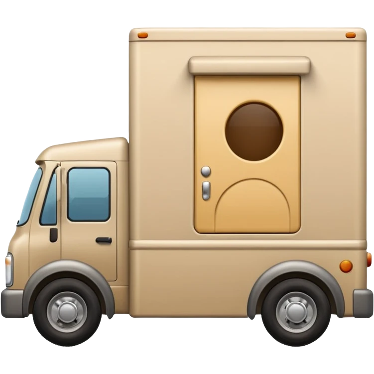 emoji of beige delivery truck emoji
