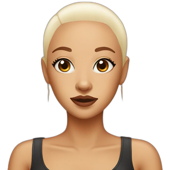 doja cat with shaved head emoji