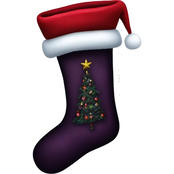 Gothic Christmas stocking emoji