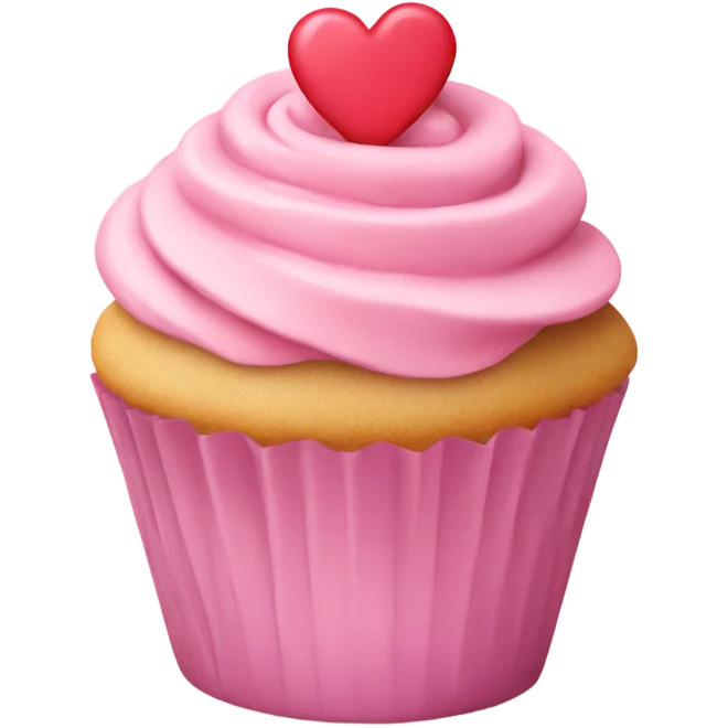 Light Pink valentine cupcake emoji