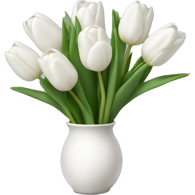 white tulips emoji