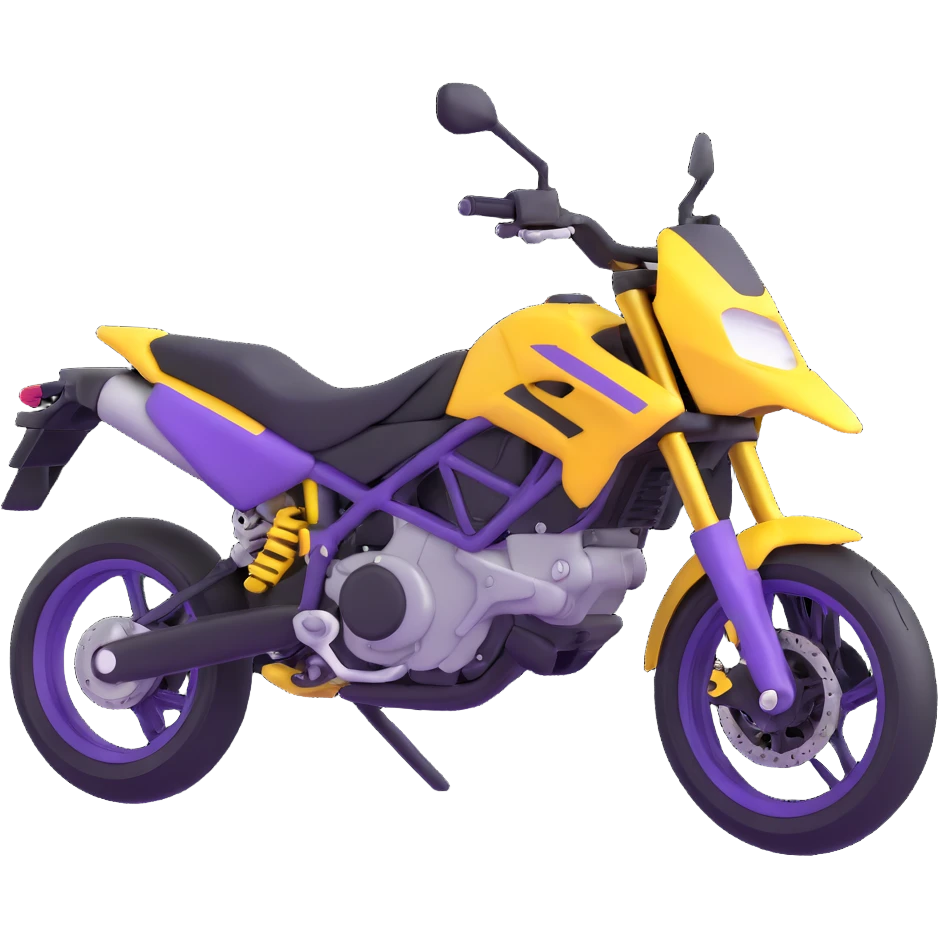 yellow and black super motard motorcycle emoji