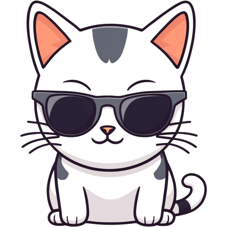 Cat with sunglasses emoji