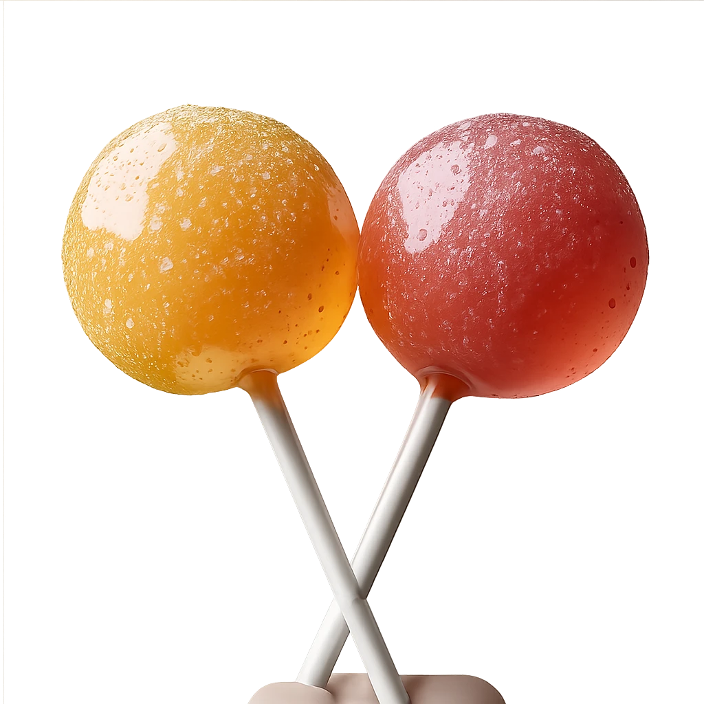 Remove the background, keep the lollipops on a transparent background. emoji