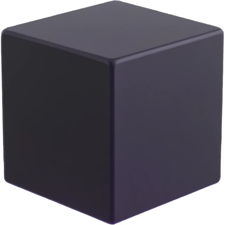 abstract minimalist 3D cube logo emoji