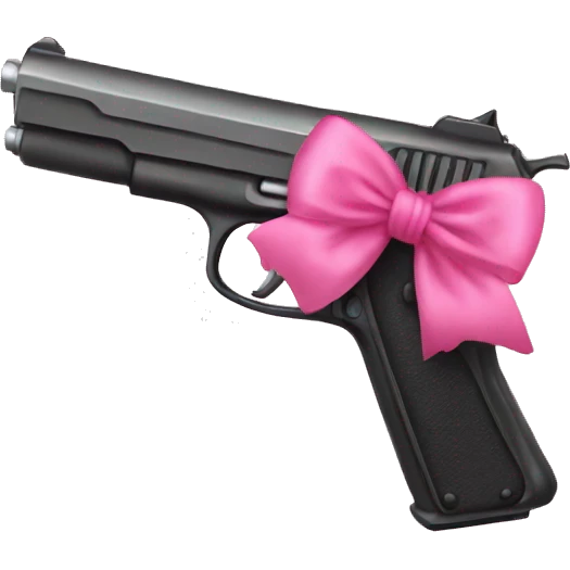 gun with pink bow emoji