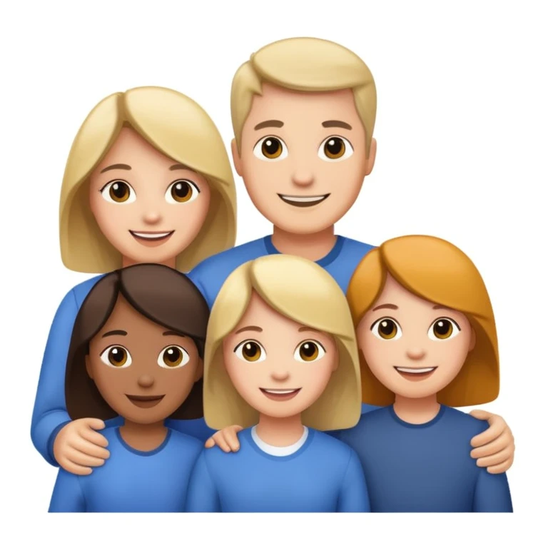 family posing for photo emoji