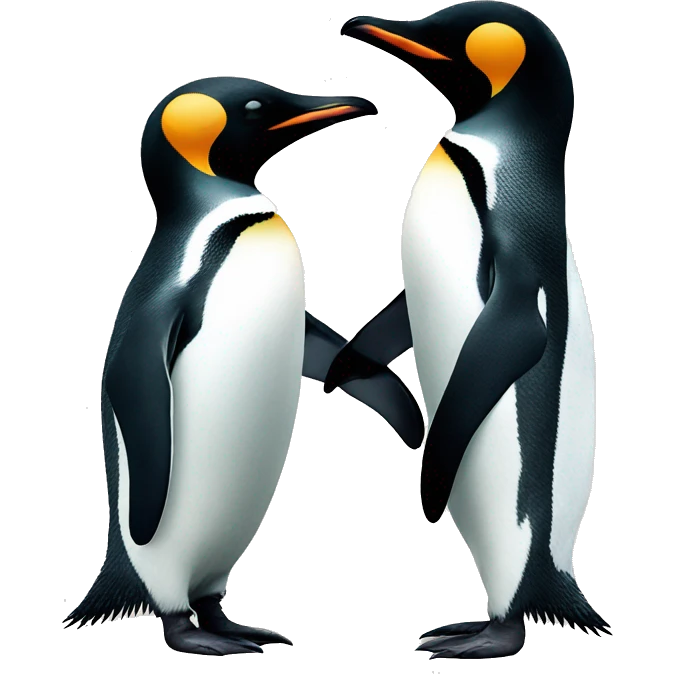 two penguins holding hand emoji
