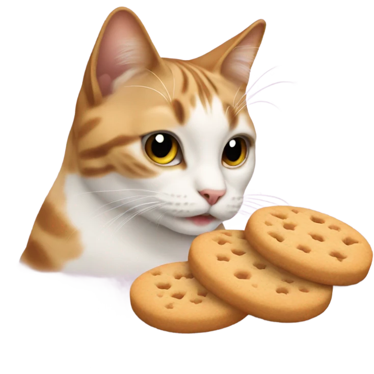Cat making biscuits emoji