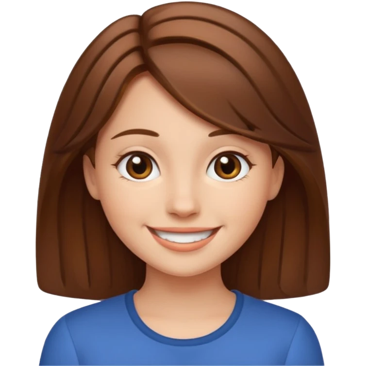 fille brune emoji