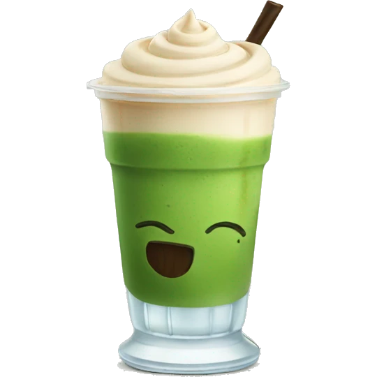 Ice latte matcha emoji