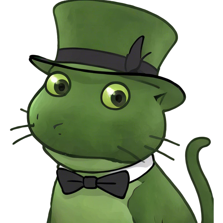 Cat with top hat emoji
