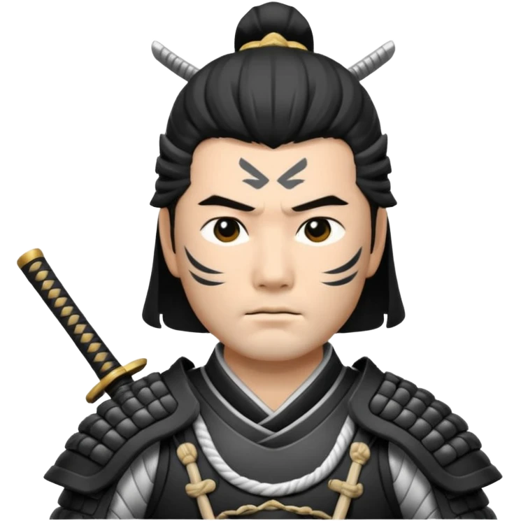 I want a black and white samurai. It is for an icon. emoji