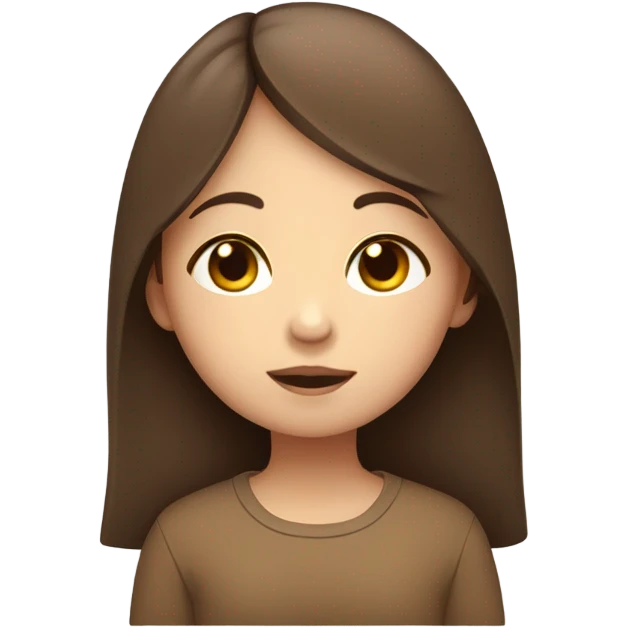 Praying brown hair girl emoji