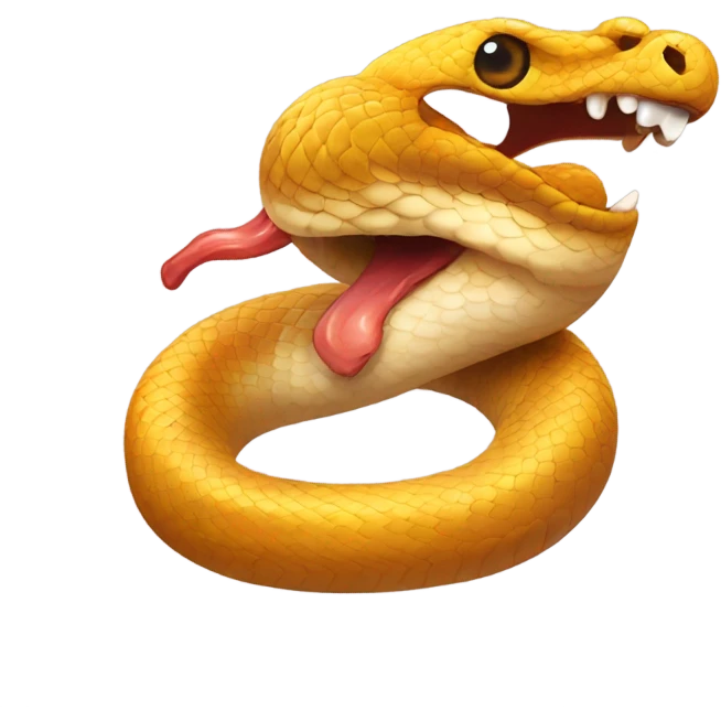 Snake eating fried chicken  emoji
