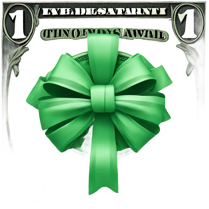 money with a bow around it emoji