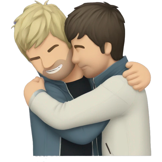 liam and noel gallagher hug emoji