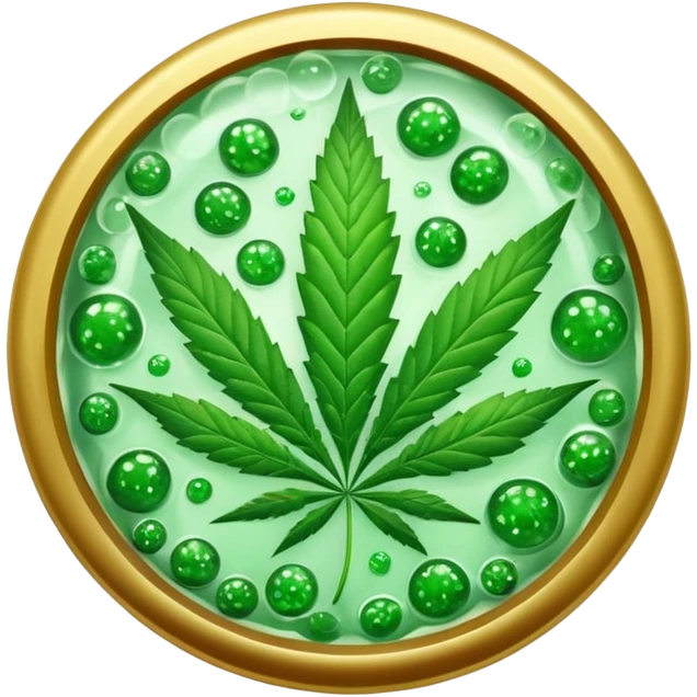 frozen caviar with cannabis leaf emoji