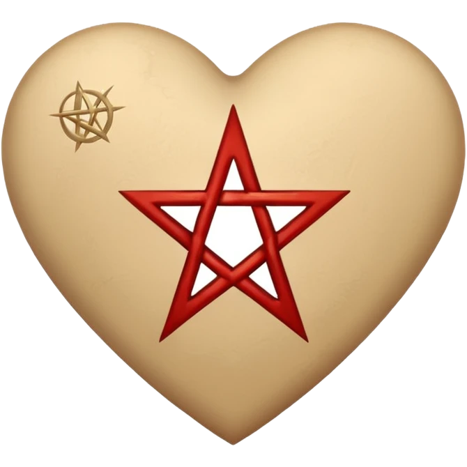 beige heart satanic emoji