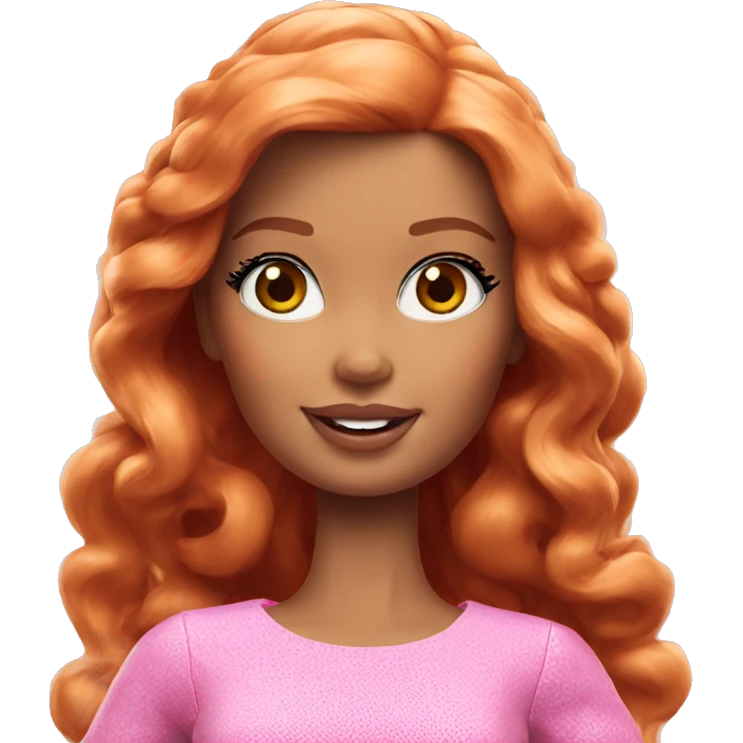 Beautiful Barbie ginger emoji