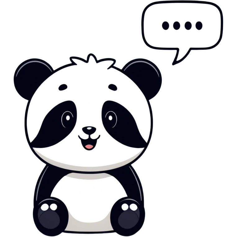 Cute panda saying where are you Pablo emoji