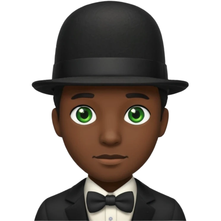 chat noir avec chapeau melon emoji