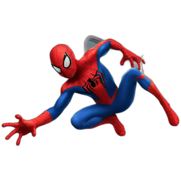 spiderman stoping train emoji