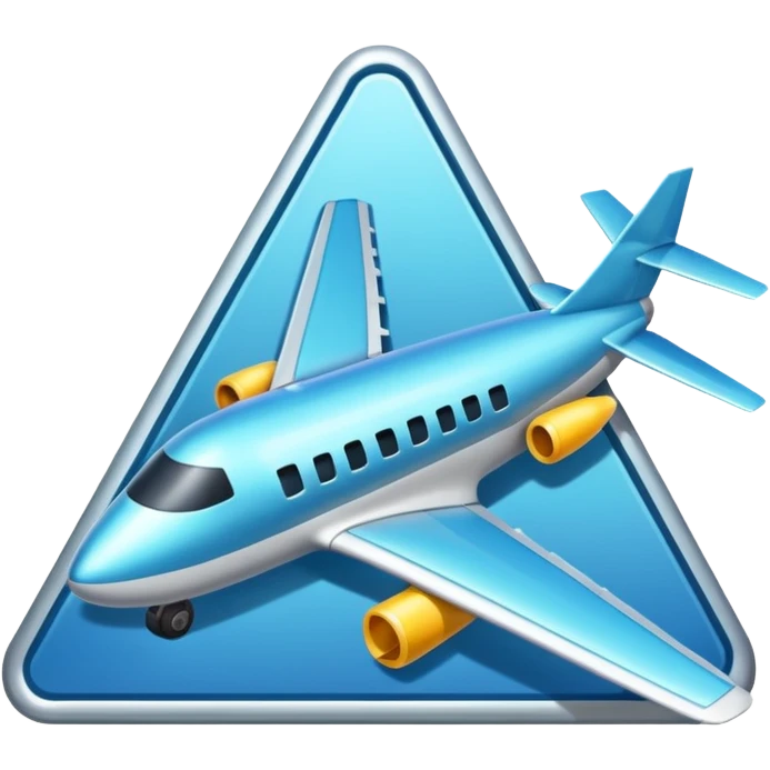 Que el avión esté adentro de un triángulo  emoji