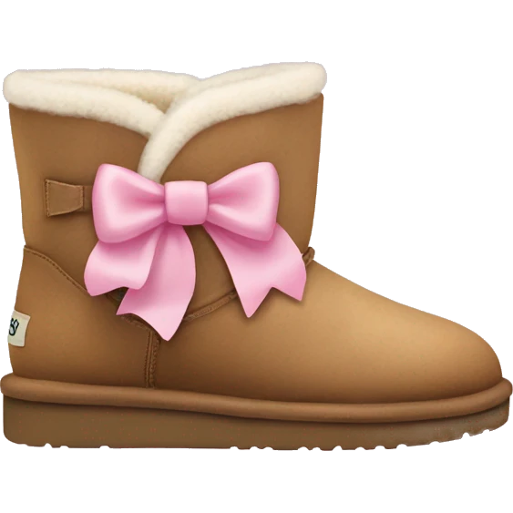 Platform uggs with pink bows emoji