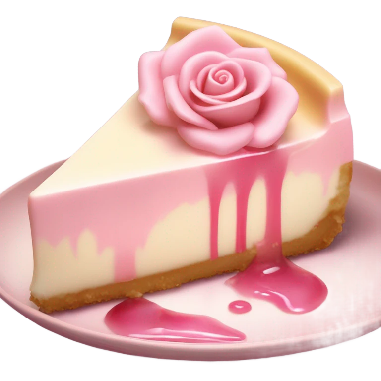 Rose cheesecake emoji
