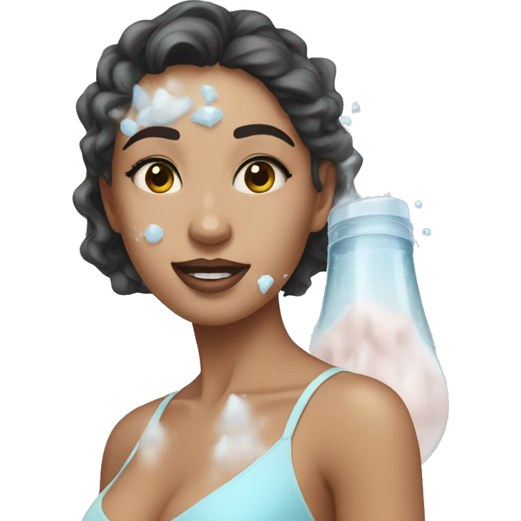Girl getting cryofacial emoji