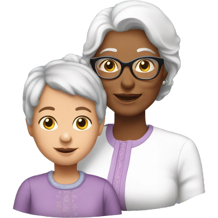 Grandma and grand daughter  emoji