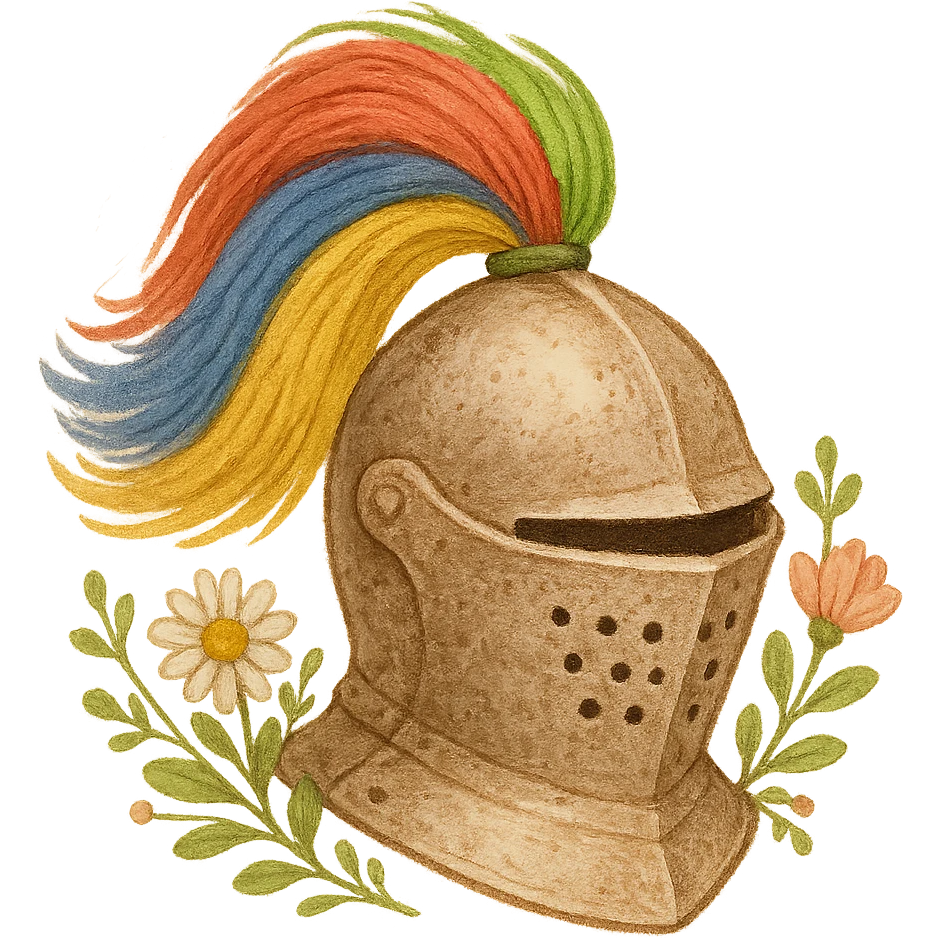 a cute cottage core re-interpretation of the AOEII logo with a transparent background, suitable as an icon emoji