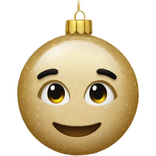 Beige glitter ornament  emoji