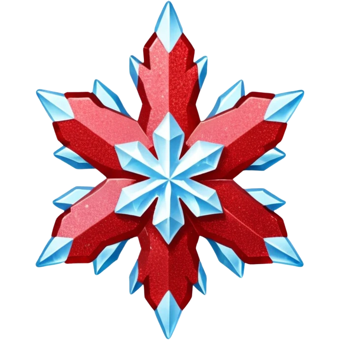 red glitter flocus ice emoji