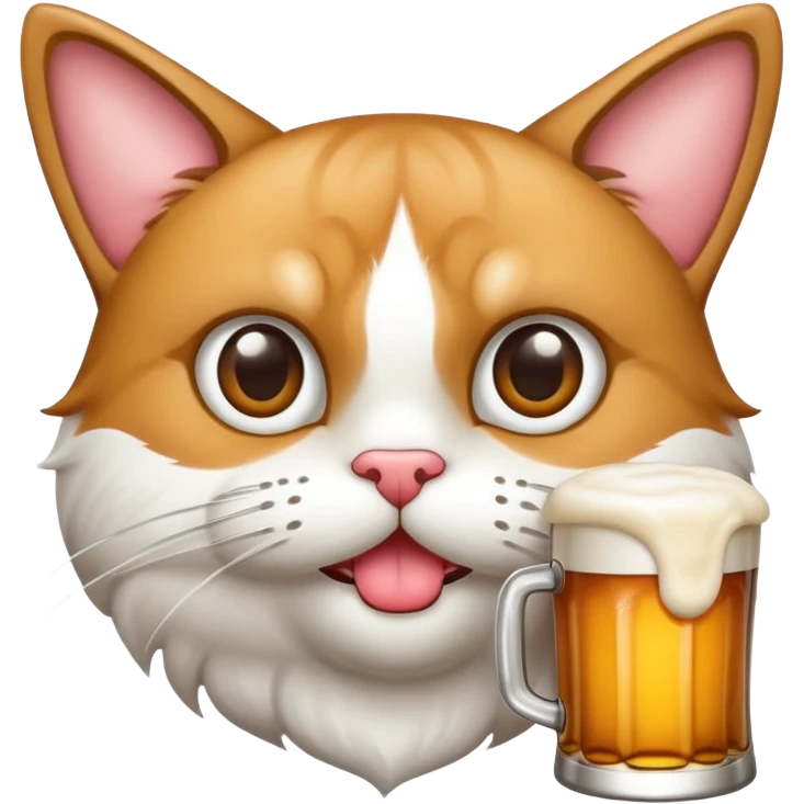 Gato bebendo cerveja  emoji
