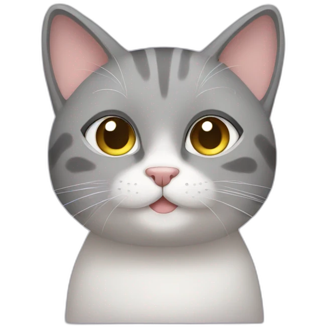 gray cat on a spa day emoji