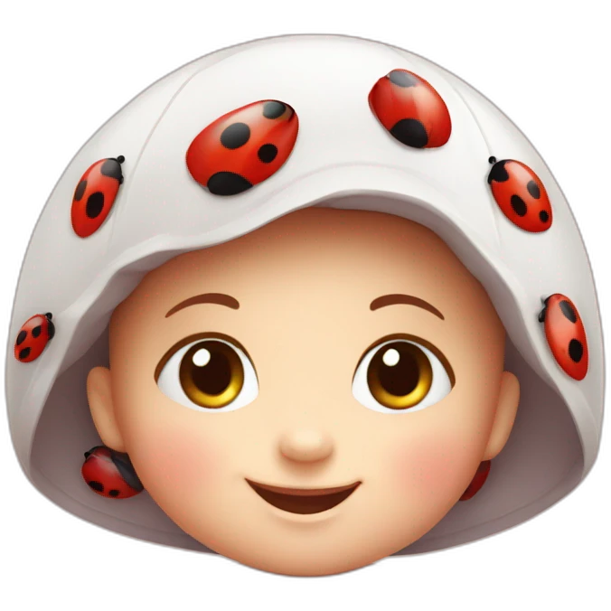 cute happy baby ladybird emoji
