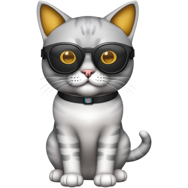 cool cat with laser glasses emoji
