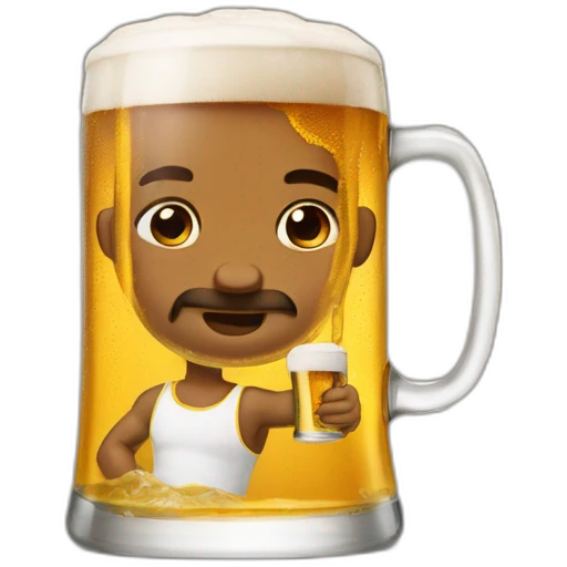 Boyka drink a beer emoji