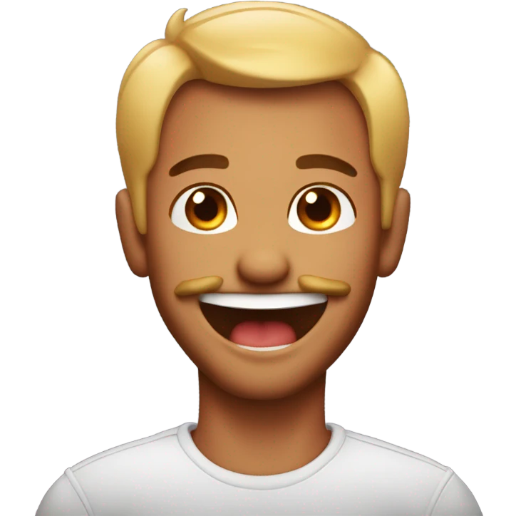 happy boy with facial hair devil style emoji